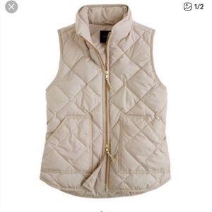Jcrew Women's Quilted Beige Vest